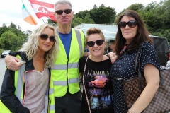 Mary Ferry, David Livingston, Brid Ni Ghrianna and Fionnuala Sweeney at Aonach Jack in Meenaleck on Saturday. (Photos by Eoin Mc Garvey)