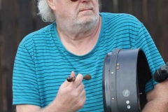 Harald Juengst keeping the beat at Aonach Jack on Saturday.