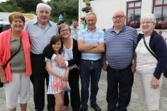 Peggy Diver, Sam Bell, Reailtin Diver, Sally Hutton, Joe Greene, Dinny Gallagher and Bridie Gallagher at Aonach Jack in Meenaleck.