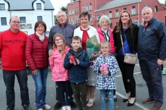 Members of the extended Mc Garvey family with Cllr Noreen Mc Garvey who officially opened the Burtonport festival on Saturday evening. (Photos by Eoin Mc Garvey)