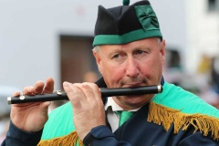 Micheal Boyle with the Annagry band at the Burtonport festival.