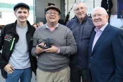 Conor Mc Garvey, Mark Blank, Seamus Mc Garvey and Leass Cean Comhairle Pat the Cope Gallagher TD at the opening of the Burtonport festival.