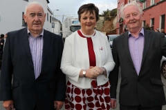 Mick Maloney, Cllr Noreen Mc Garvey and David Alcorn arriving for the opening of the 43rd Burtonport festival.