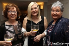 Jeanette Oman, Deirdre Scully and Marian Brown at gthe cancer charity dinner dance.