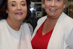 Hannah Gallagher and Frances Sharkey at the cancer charity dinner in Dungloe.