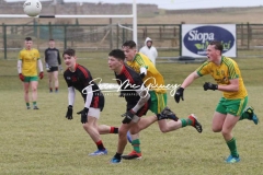 Action between Donegal and Tyrone U16 in Magheragallon on Saturday. (Pictures by Eoin Mc Garvey)