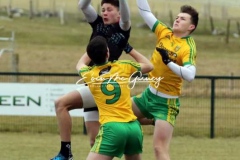 Actions between Donegal and Tryone U16 in Magheragallon on Saturday.