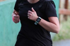 Breda Boyle completes the 200th Parkrun in Dungloe.