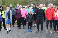 Some of the participants in and organisers of the 200th Parkrun in Dungloe on Saturday morning.