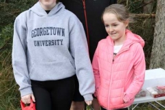 Hugh Mc Laughlin with daughters Holly and Eve and dog Casper at the 200th Parkrun in Dungloe.