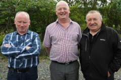 Sean Boyle, Eugene Greene and John Joe O'Donnell at the vintage car display at Feile Anagaire.