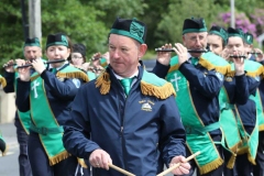 The Annagry band on parade at the local festival on Sunday.