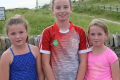 Alannah O'Donnell, Toni Boyle and Ruby Mc Gee, first three juvenile girls in the Maghery festival 5k.