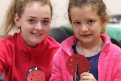 Erin Boyle and Vivian Gallagher making bugs at the Maghery festival at the weekend.