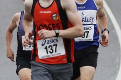 Declan Ferry lead out some runners in the Mary from Dungloe 5k.