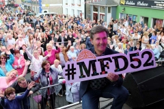 Daniel O'Donnell plugs the Mary from Dungloe hashtag #MFD52 at the country concert on Sunday.