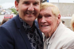 Daniel O'Donnell with his number one fan Maire Rua Gallagher at the country concert in Dungloe.