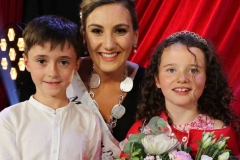 2019 Mary from Dungloe Roisin Maher with Little Miss Isabella Bulger and her escort James Doherty.