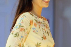 Outgoing Mary from Dungloe Caroline O'Donnell on the catwalk in Dungloe on Tuesday evening.