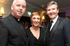 Fr Aodhan Cannon, Majella O'Donnell and Daniel O'Donnell at the Mary from Dungloe Gala Ball. (Photos by Eoin Mc Garvey)