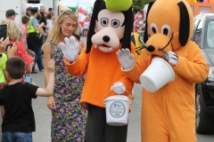 Disney charachters at the carnival parade in Dungloe.