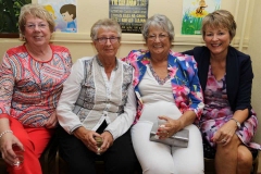 Dungloe women Anne Gallagher, Mary Joyce, Ann Connors and Christine Wallace at the opening of the 52nd Mary from Dungloe International Arts Festival. (Photos by Eoin Mc Garvey)