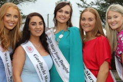 Contestants in this year's Mary from Dungloe International Arts Festival pictured with last year's winner Caroline O'Donnell (centre). From left, Nicola Ni Bhaoill, Joanne Ni Cheallaigh, Breena Boyle and Hannah O'Donnell. (Photo: Eoin Mc Garvey)