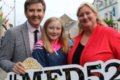 Singer Daniel O'Donnell at the opening of the 52nd Mary from Dungloe International Arts Festival with Crona Byrne and her daughter Kate. (Photos by Eoin Mc Garvey)