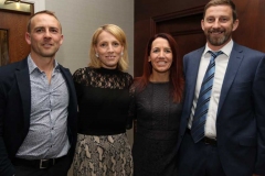 Gareth Gibson, Kathy Ann Gibson, Julie Carr and Jeremy Carr from Calor Gas at the RNLI charity event in the Waterfront Hotel at the weekend.