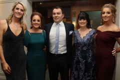Roisin Rose, Martina Mc Clafferty, Niall Mc Walters, Mary Patton and Rachel Moore at the RNLI gala ball in the Waterfront Hotel.