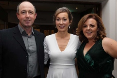 Michael Mc Elroy, Mary Frances Mc Elroy and Deborah Melly in the Waterfront Hotel, Dungloe for the RNLI and Dungloe Hospital gala dinner.