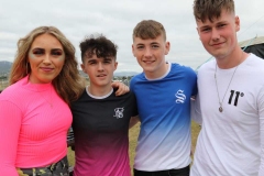 Erin Gallagher, David Bonner, Dylan Wallace and Jack O Beirne at the Sult muisc festival in Gweedore.